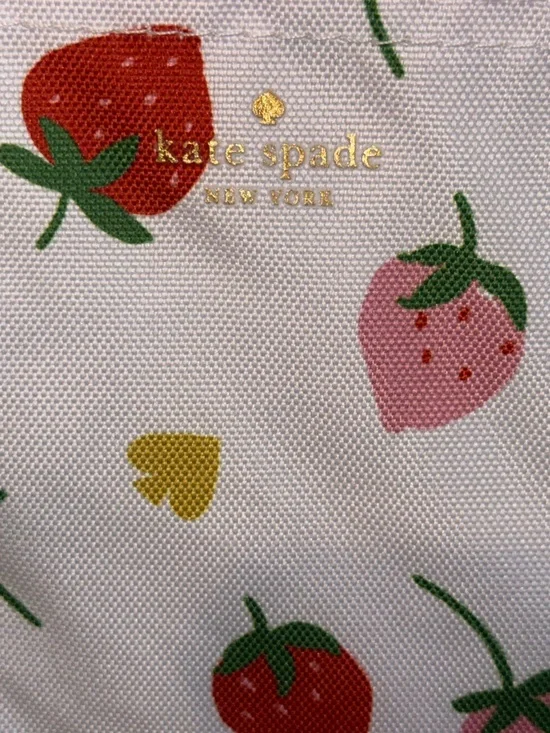kate spade Strawberry Print Lunch Bag in Pink, Red & Green - Picture 12 of 13